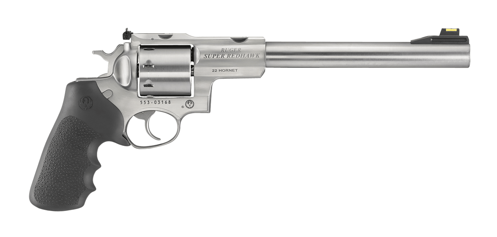 Ruger 5526 Super Redhawk  22 Hornet 8rd 9.50" Satin Stainless Steel Barrel, Cylinder & Frame, Black Hogue Tamer Monogrip Grip, Transfer Bar Safety