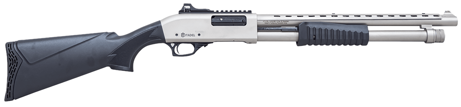 Citadel FRMN1220SYN Mariner  12 Gauge Pump 3" 4+1 18.50" Black Full Heat Shield Barrel, Black Picatinny Rail Steel Receiver, Fixed Black Synthetic Stock