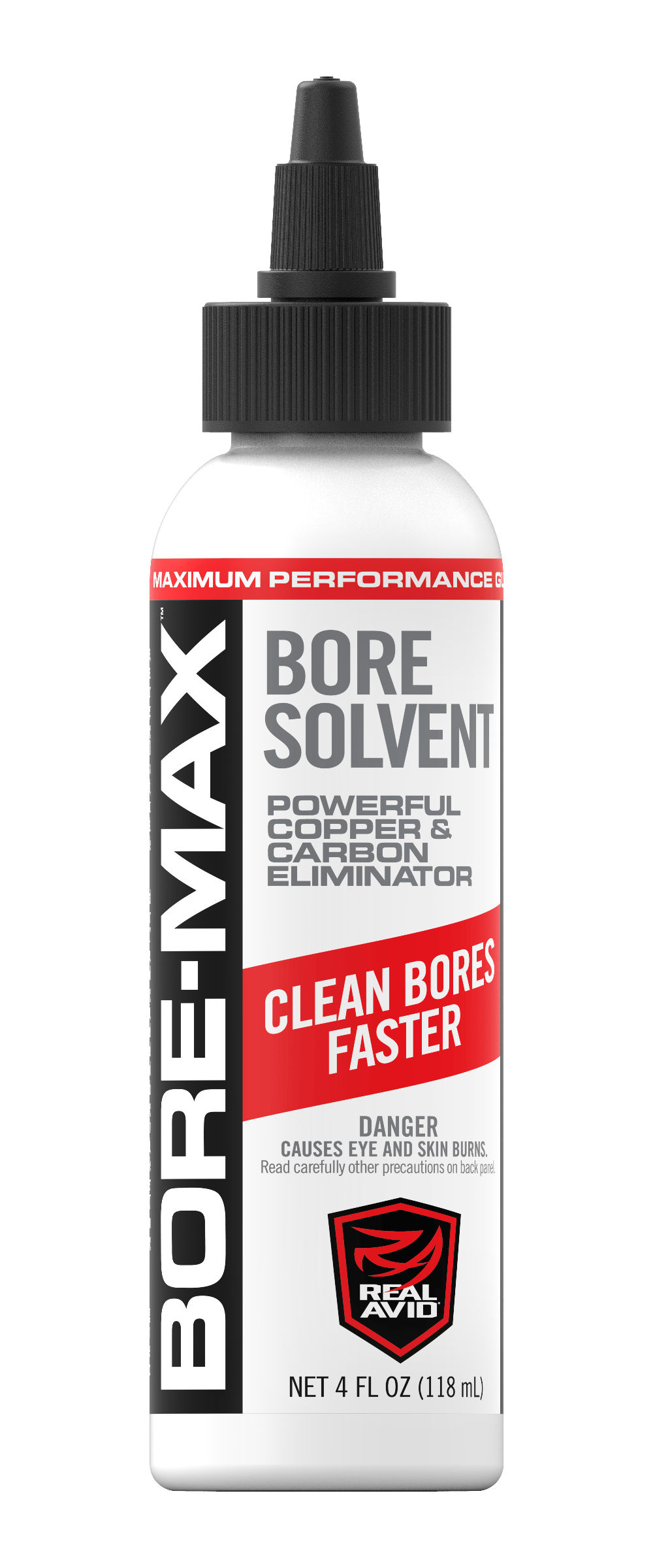 Real Avid AVBMBS4L Bore-Max Solvent Removes Carbon, Powder, Lead, Plastic Fouling 4 oz Bottle