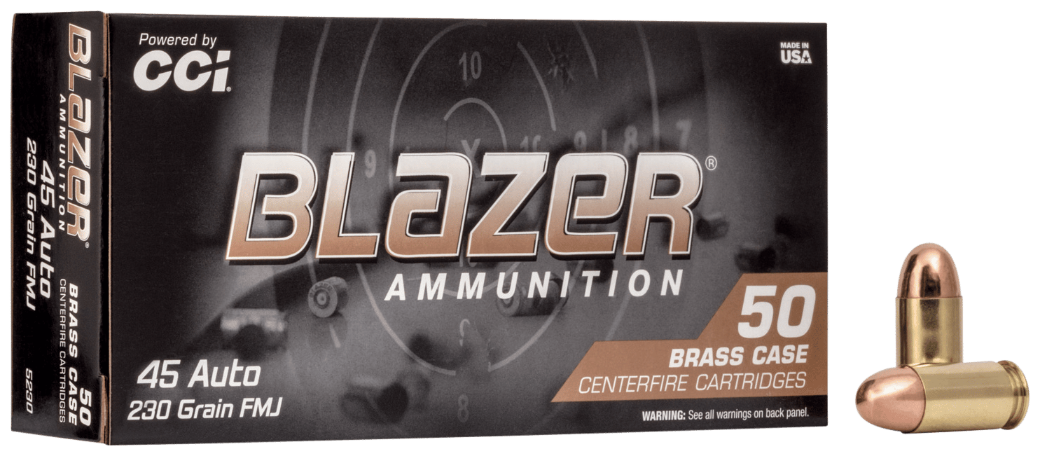 CCI 5230 Blazer Brass Handgun 45ACP 230gr Full Metal Jacket 50 Per Box/20 Case