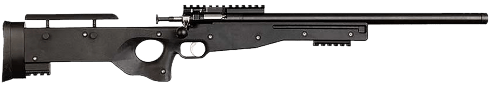 Crickett KSA2150-BLK Precision  Full Size 22 LR Single Shot 16.10" Blued Threaded Bull Barrel, Blued Crickettinny Rail Steel Receiver, Black Synthetic Adj LOP Stock