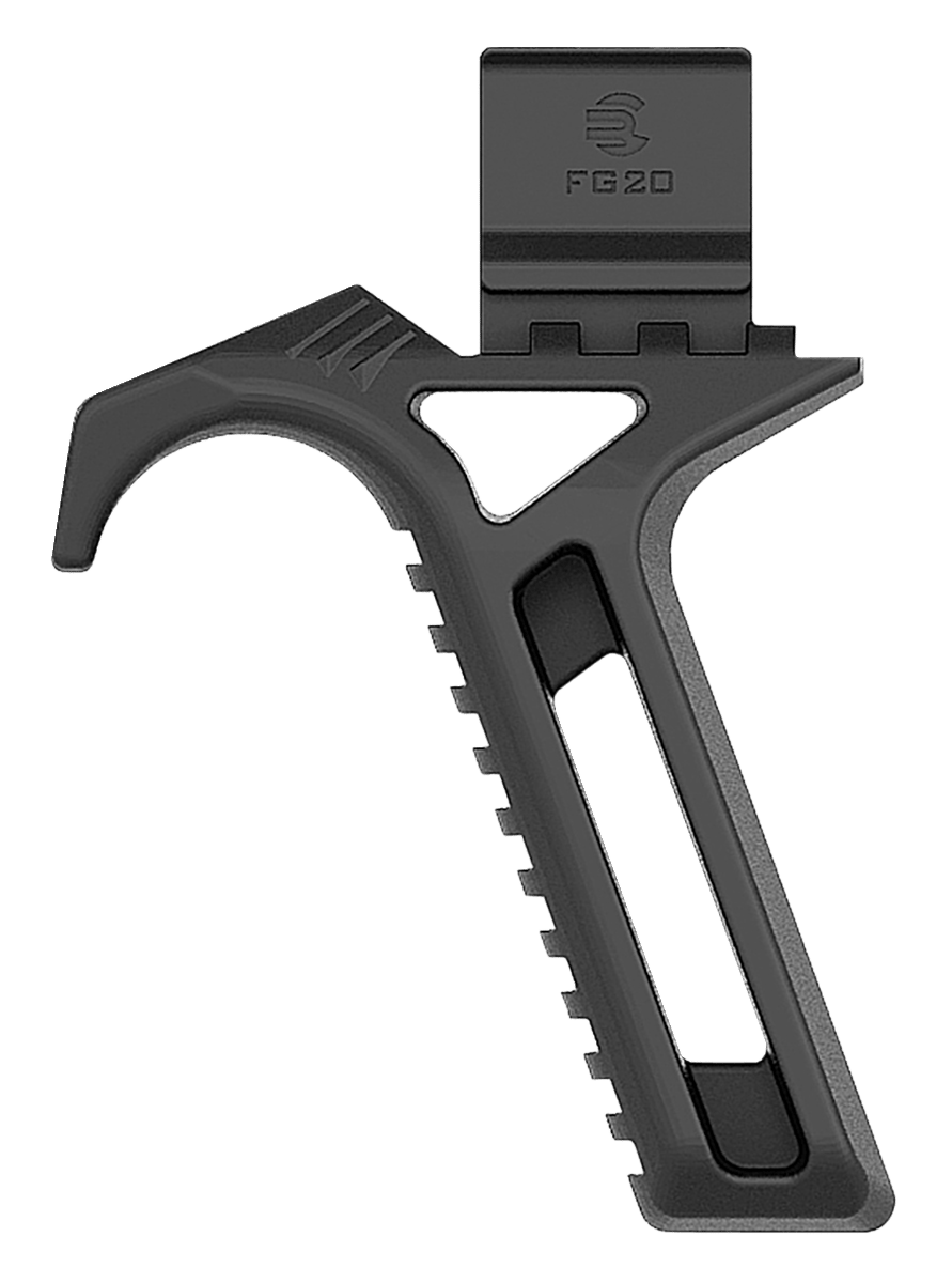 Recover Tactical FG2001 FG20  Black Polymer Angled Grip compatible with 20/20N, 20/21, 20/22 & 20/80 Stabilizers
