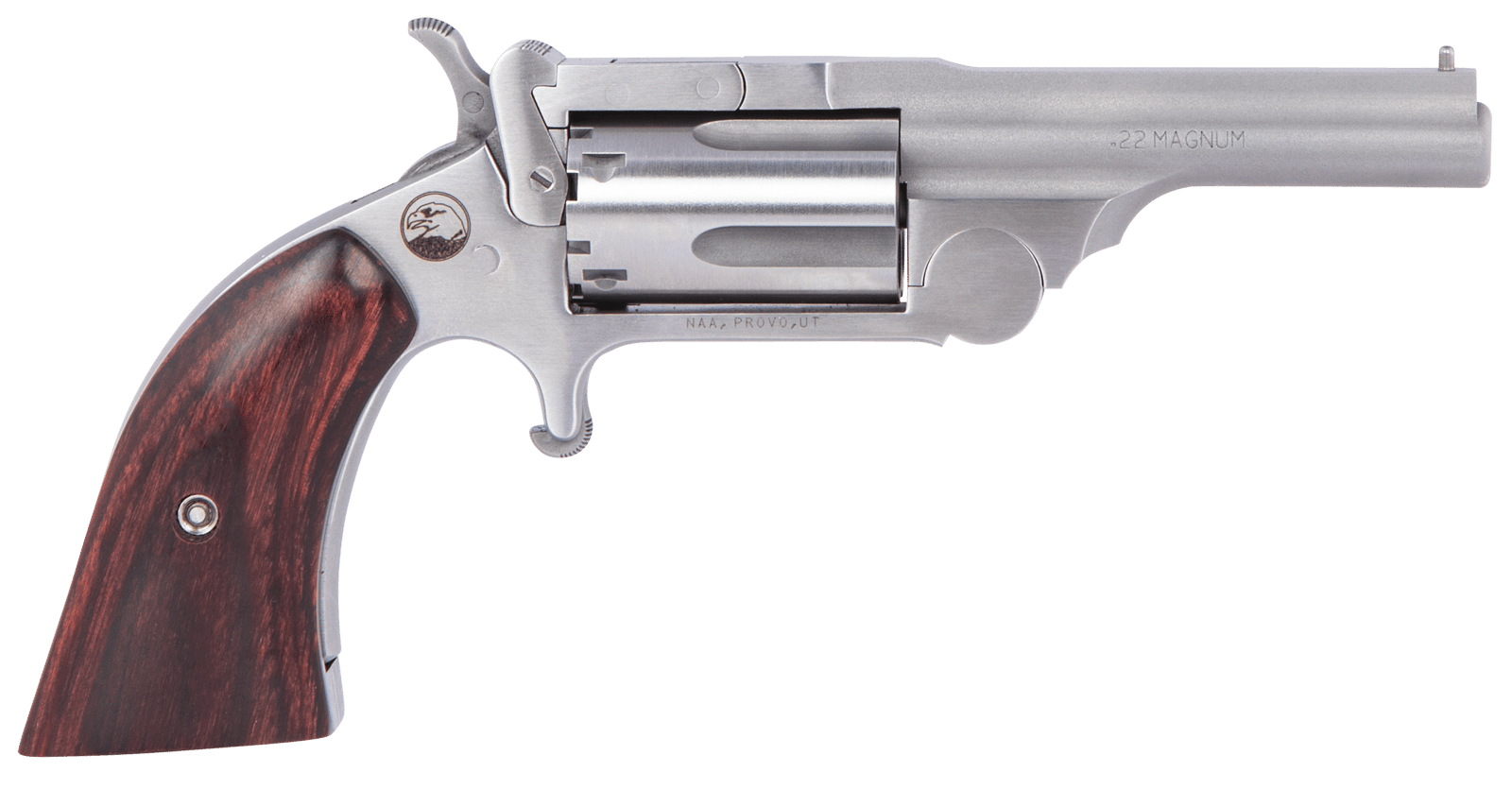 North American Arms 22MCR250 Ranger II  22 LR/22 WMR 5 Shot 2.50" Stainless Steel Barrel, Stainless Steel Frame, Stainless Cylinder, Rosewood Boot Grip, Exposed Hammer