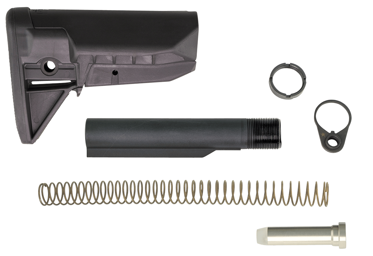 BCM GFSKMOD0SPMD BCMGunfighter Mod 0 Kit Black Synthetic with SOPMOD Widebody Cheekweld for AR-Platform