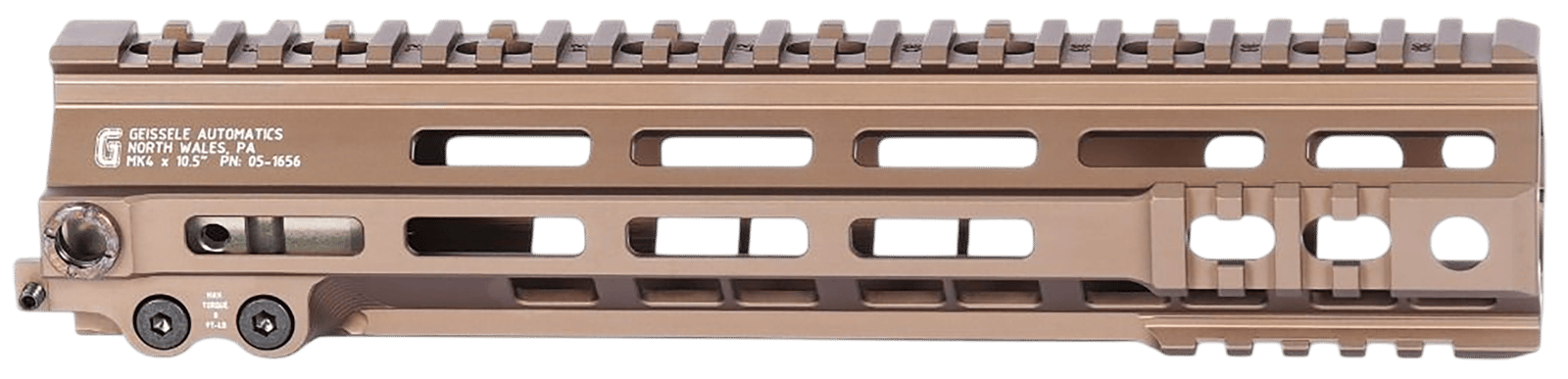 Geissele Automatics 051656S Super Modular Rail Mk4 DDC Aluminum 10.50" Long