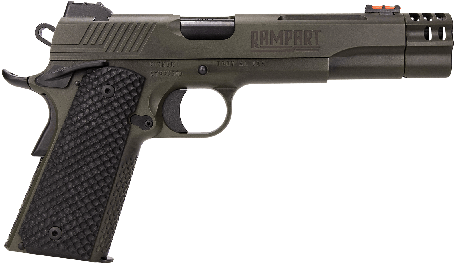 Kimber Mfg.,inc 3000466 Rampart  45 ACP 8+1 5" Cerakote Stainless Steel Slide G10 Grip