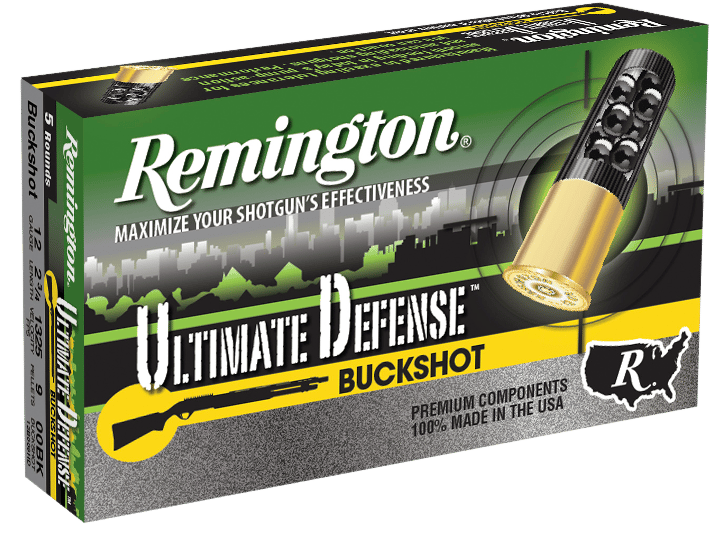 Remington Ammunition 20713 Ultimate Defense Buckshot 12Gauge 2.75" 00Buck Shot 5 Per Box/20 Case