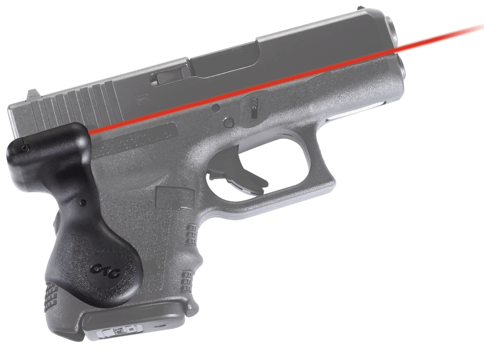 Crimson Trace 011340 Lasergrips  Compatible w/Glock Gen3 26/27/28/33/39 Red Laser Black Polymer