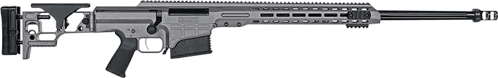 Barrett 18486 MRAD  300 Norma Mag 26" 10+1 Tungsten Gray Cerakote Rec Tungsten Gray Side Folding with Adjustable Comb Stock Black Polymer Grip Right Hand