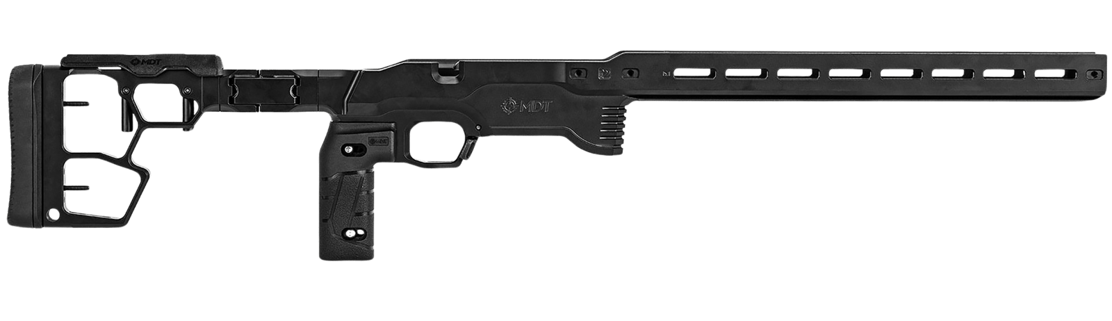 Mdt Sporting Goods Inc 114882BLK ACC Premier Gen2 Chassis System Cerakote Black Aluminum Fits Ruger American Rimfire Right Hand