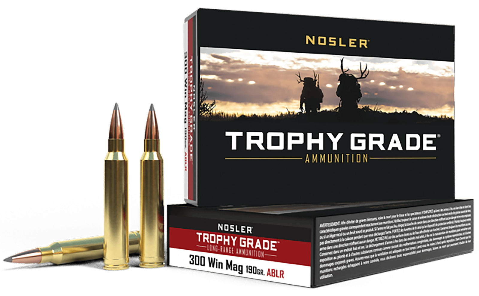 Nosler 60126 Trophy Grade Long-Range 300WinMag 190gr Nosler Spitzer AccuBond Long Range 20 Per Box/10 Case
