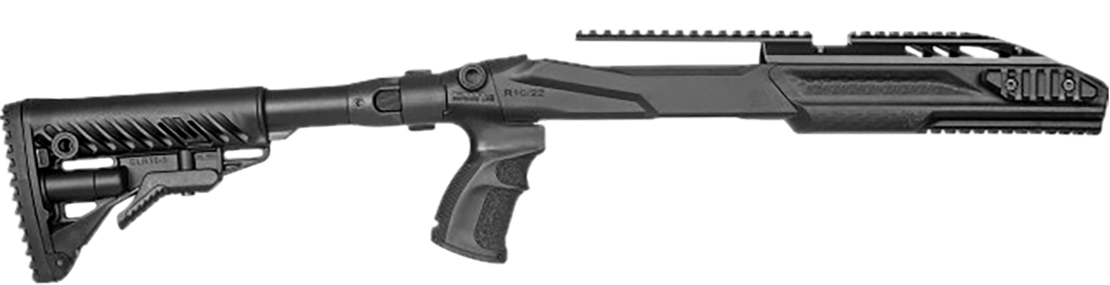 FAB Defense FXM4PR1022B M4 Conversion Kit Matte Black Synthetic, Collapsible Left Side Folding, Fits Ruger 10/22, 2.51"- 30.70" OAL