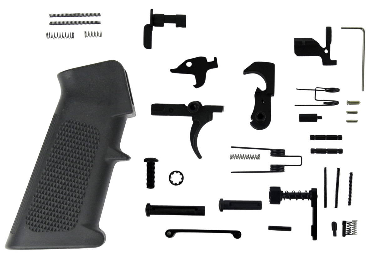 TacFire LPK01USA AR-15 Parts Kit  AR-Platform Black A2 Grip Black