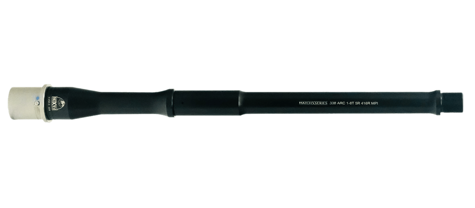 Faxon Firearms 15B338A8P125NGQ5RNP3 Gunner  338 ARC 12.50" Black Nitride 416-R Stainless Barrel Fits AR-15