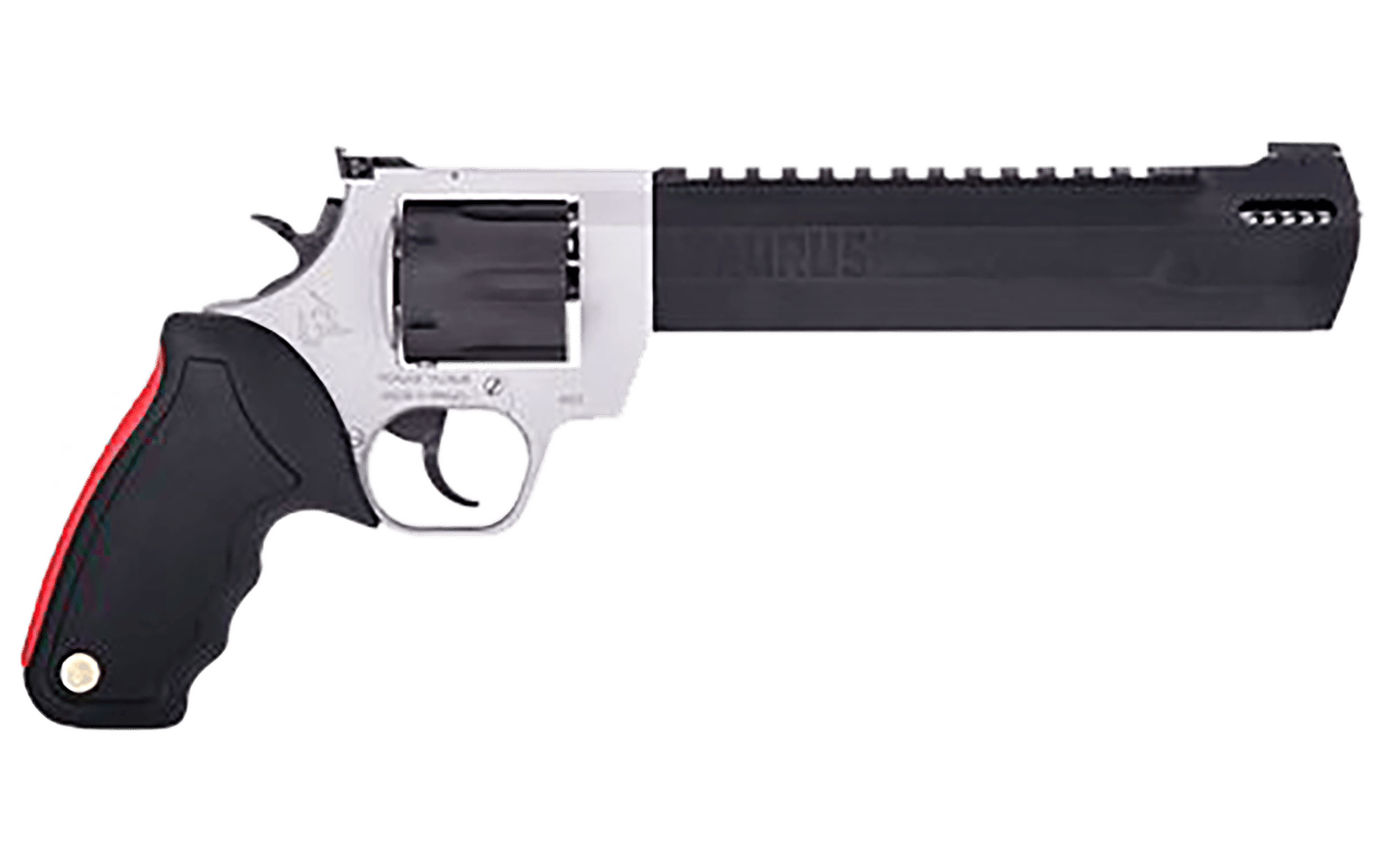 Taurus 2500105RH Raging Hunter  Large Frame 500 S&W Mag 5rd 10" Matte Black Ported/Target Crown Barrel, Matte Black Cylinder, Matte Stainless Steel Frame, Black Rubber Grip