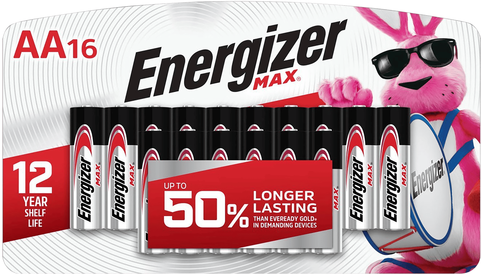 Energizer E91LP16 AA Max Silver 1.5V Alkaline, Qty (16) Single Pack