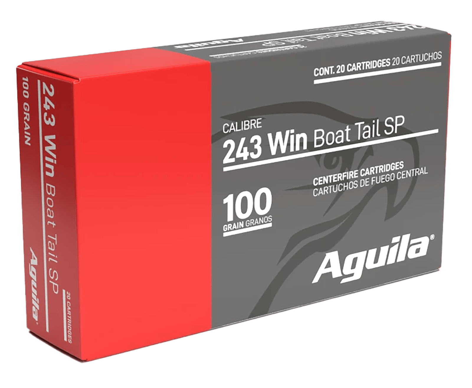 Aguila 8047AG   243Win 100gr InterLock Boat Tail Soft Point 20 Per Box/10 Case