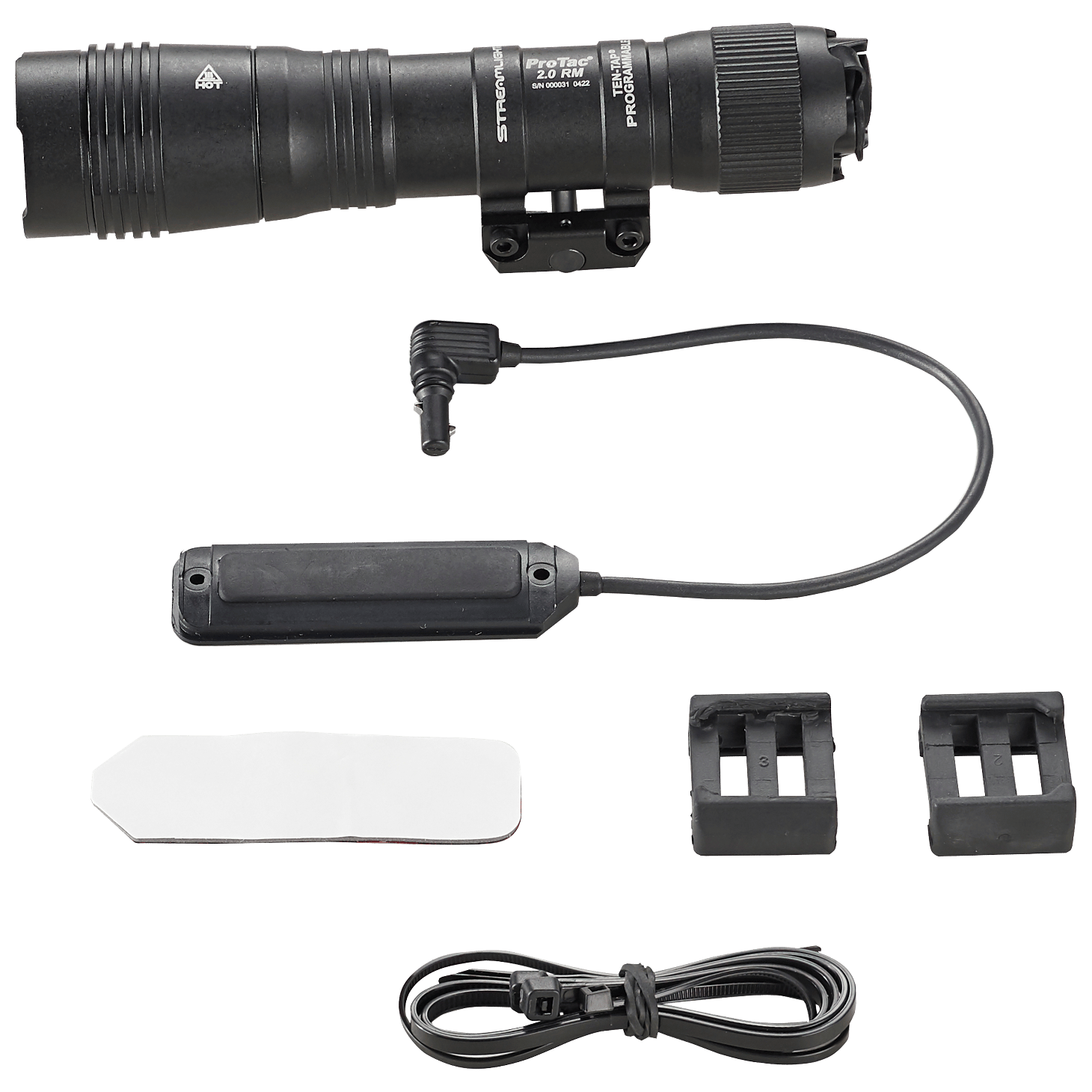 Streamlight 89009 ProTac 2.0  Black Anodized Aluminum, Rifle 250/2000 Lumens White LED, Bulb 266 Meters Beam, Picatinny Rail Mount