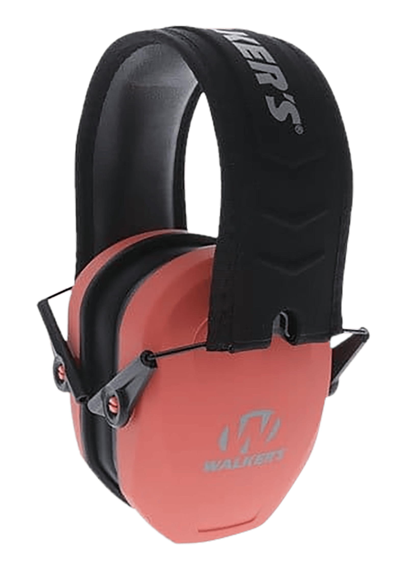 Walker's GWPRSMPASCOR Razor Slim Passive Muff 27 dB Over the Head Coral/Black Polymer