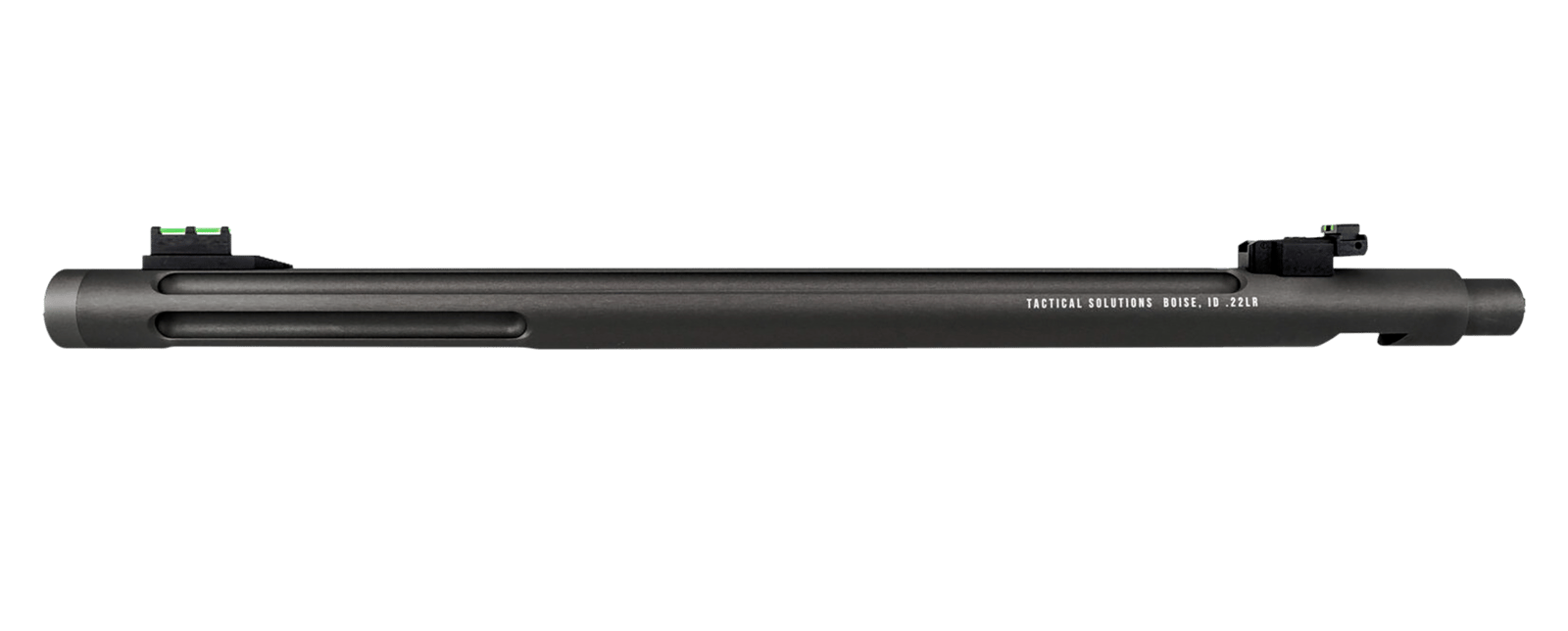 Tactical Solutions 1022OSMB X-Ring Barrel 22 LR 16.50" Fluted & Threaded Matte Black, Fiber Optic Sight Fits Ruger 10/22, Tactical Solutions X-Ring, Thompson Center T/CR22