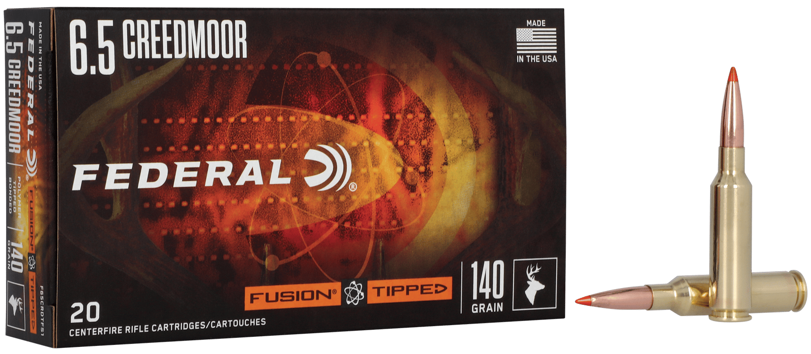 Federal F65CRDTFS1 Fusion  6.5Creedmoor 140gr Bonded Soft Point 20 Per Box/10 Case