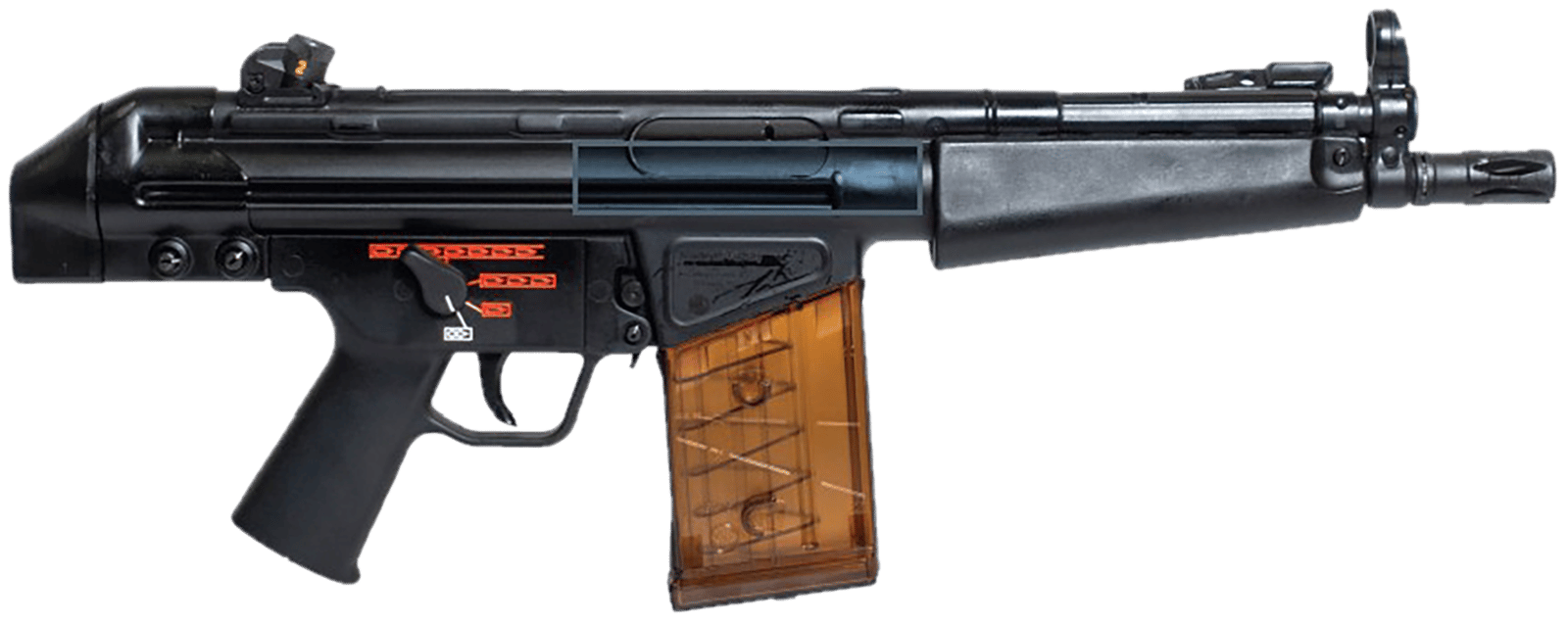 Century Arms HG7887N AP51 PDW 7.62x51 20+1 8.30" Black Steel Barrel, Black Stamped Metal Receiver, Black Navy Style Grip