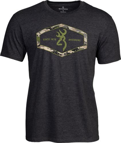 BROWNING SS T-SHIRT BROWNING HEXLOCK DARK GRAY XXLARGE