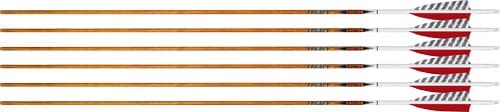 EASTON ARROW 6.5 CARBON LEGACY 600 4" FEATHER LEFT HELI. 6PK