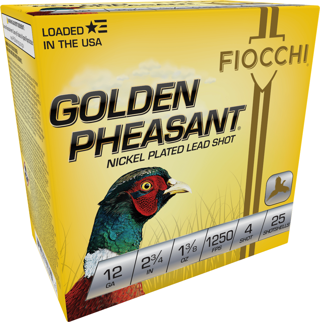 Fiocchi 12GP4 Golden Pheasant Extrema 12Gauge 2.75" 1 3/8oz 4Shot 25 Per Box/10 Case