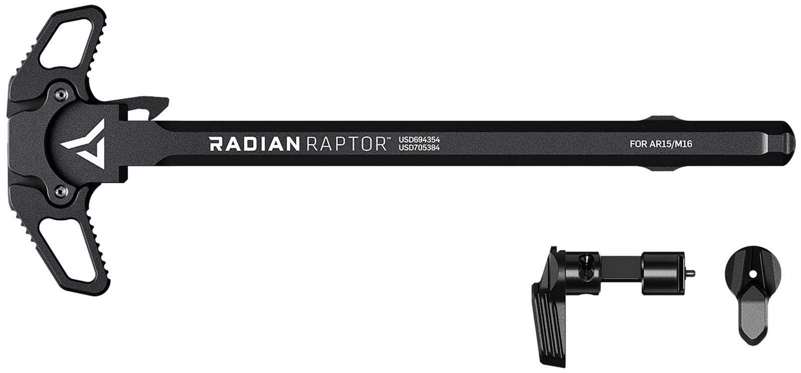 Radian Weapons R0275 Raptor  Charging Handle & 45/90 Talon Safety, Black, Ambi Controls, Fits Mil-Spec AR-15/M16 Platform