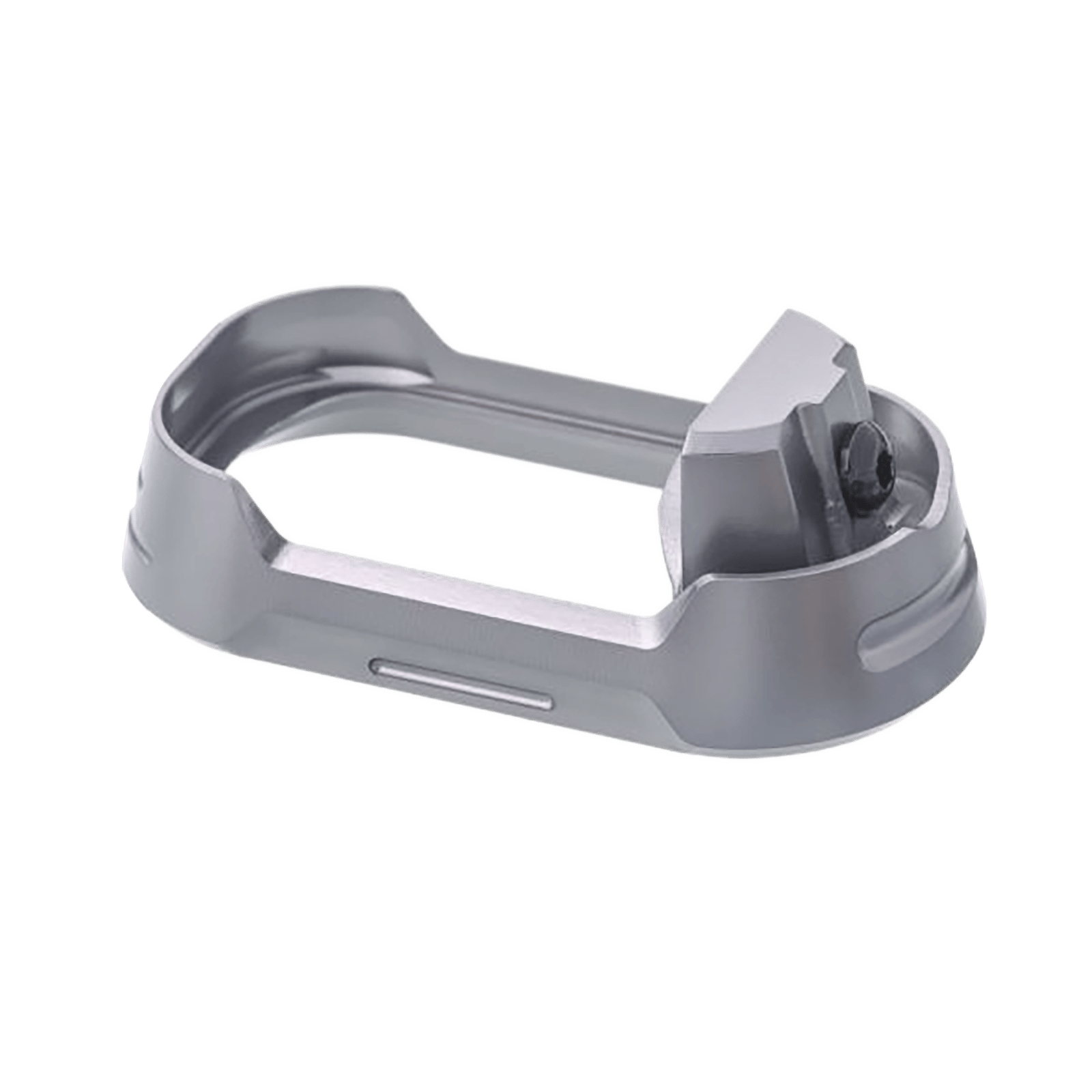Tyrant CNC TDG19G34MWGREYBLKSCRW  Magwell Fits Glock 19 Gen 3-4 Grey Aluminum
