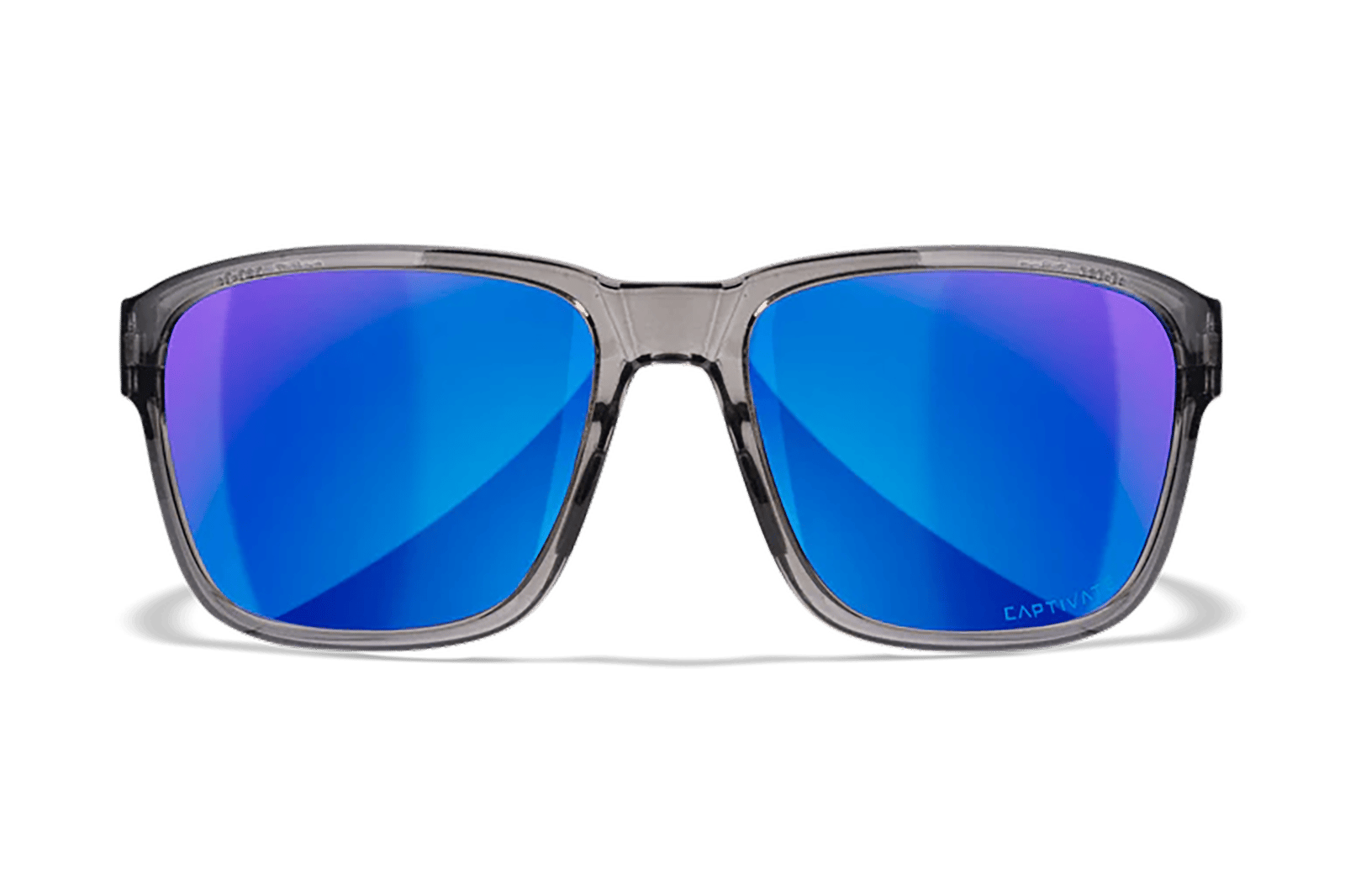 Wiley X AC6TRK09 Trek  M/L Blue Mirror Lens Polycarbonate Gloss Crystal Dark Gray Frame