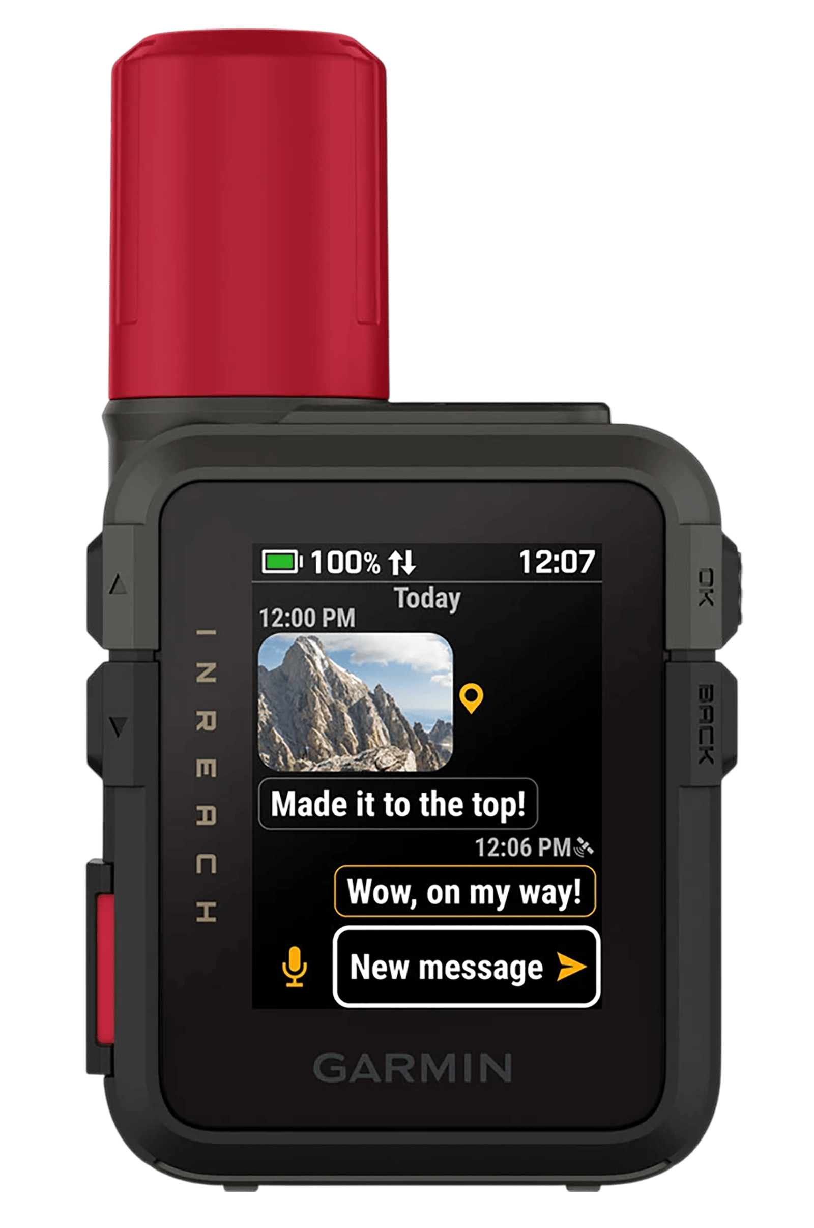 Garmin 0100338710 inReach Mini 3 Plus Black/Red Size Compact Sunlight-Readable/Transflective Color MIP