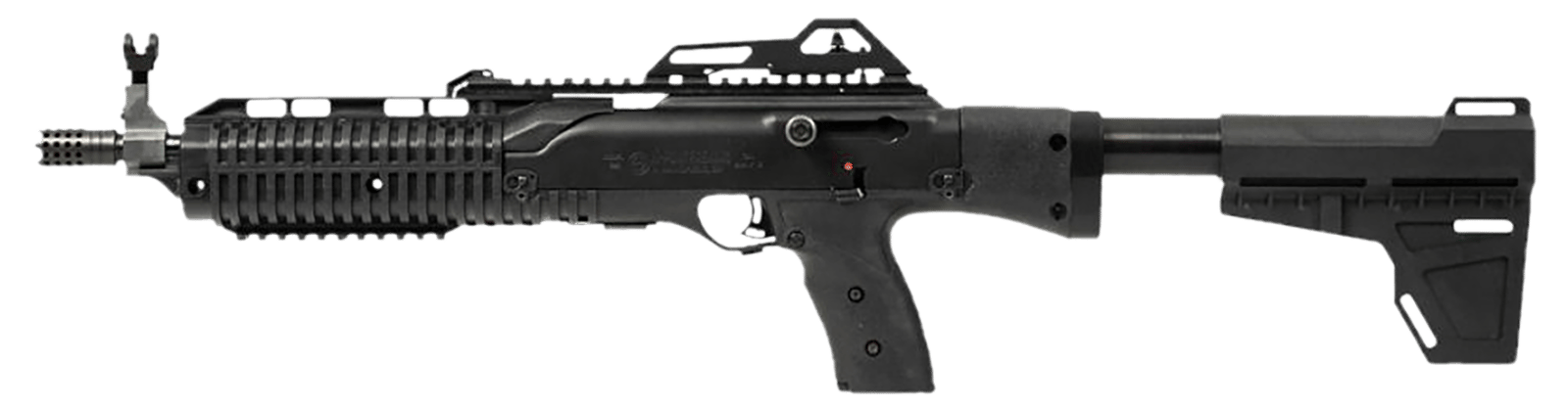 Hi-Point 4595PBRACE 4595P  45 ACP 9+1 14.95" Black Threaded Barrel, Black Powdercoat Polymer Receiver w/Picatinny Rail, Picatinny Rail Forend, Black Pistol Brace, Black Plastic Grip