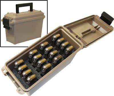 MTM TACTICAL MAGAZINE CAN DARK EARTH HOLDS 16 1911 MAGS
