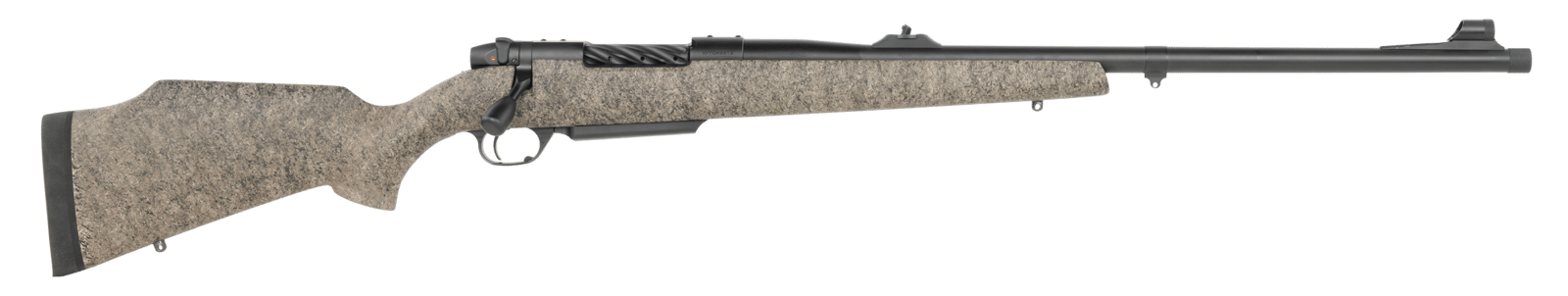 Weatherby MDG02N375HR6B Mark V DGR 375 H&H Mag 24" Graphite Black Cerakote Graphite Black Barrel & Steel Drilled & Tapped Receiver, Monte Carlo w/Raised Comb Fiberglass Stock
