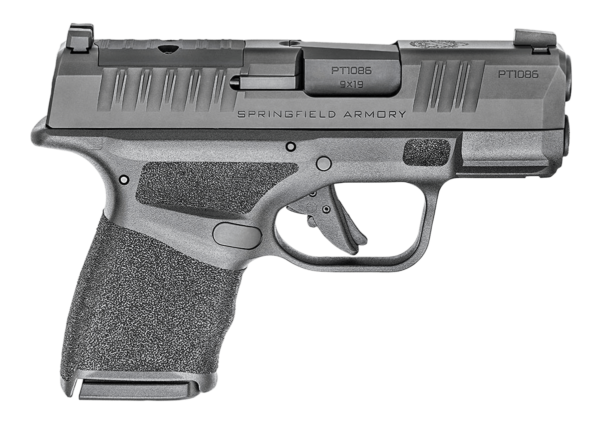 Springfield Armory HC9319BOSP Hellcat OSP Micro Compact 9mm Luger 13+1 3" Black Melonite Steel Barrel & Optic Ready/Serrated Slide, Black Polymer Frame w/Picatinny Rail, Adaptive Texture Grip