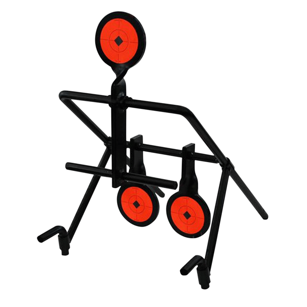 Birchwood Casey 47044 World of Targets Gallery 44 Magnum Resetting Target 3.75" Handgun Black/Orange Steel Circle w/Crosshair & Diamond