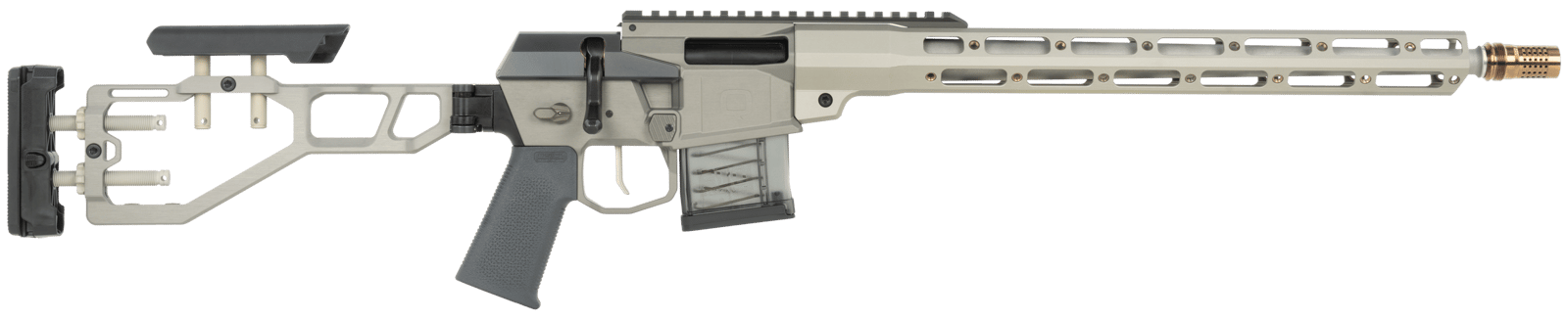 Q LLC MINIFIX300BLK16INRIFLE Mini Fix  300 Blackout 16" Black Anodized Tapered Threaded Barrel, Black Anodized Picatinny Rail, M-LOK Handguard ,Adj Folding Black Stock, Polymer Grip
