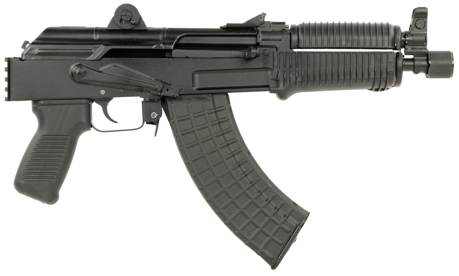 Arsenal SAM7K55 SAM7K  7.62x39mm 30+1 8.50" Black Steel Threaded Barrel, Polymer Handguards, Black Aluminum Forged & Milled Receiver, Mounted 1913 Picatinny Rail, Black Polymer Grips