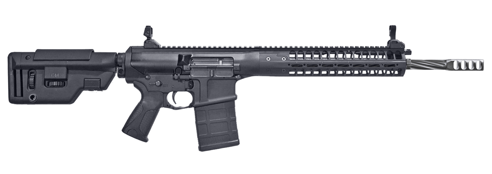 LWRC REPRMKIIR7BF16SC R.E.P.R.  7.62x51mm NATO 20+1 16.10" Black Nitride Spiral Fluted Barrel, Black Aluminum Receiver, Black Synthetic Magpul UBR Stock, Black Magpul+ Grip