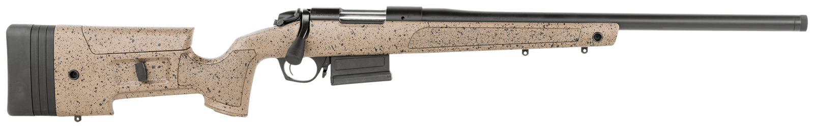 Bergara Rifles B14S351C B-14 HMR 308 Win 5+1 20" Graphite Black Cerakote Barrel, Black Speckled Brown Molded w/Mini-Chassis, Adjustable LOP & Cheek Piece Stock, Right Hand