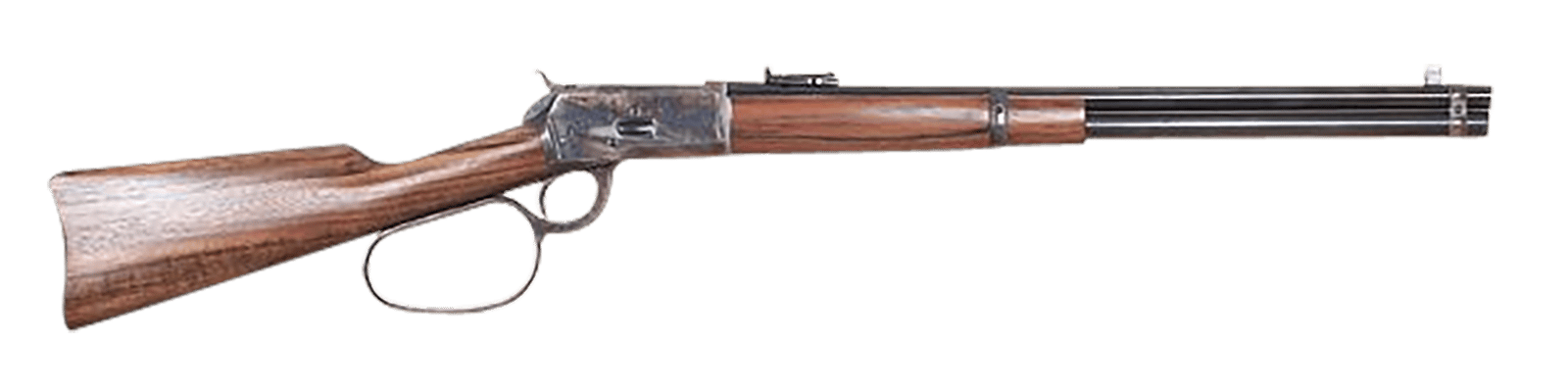 Cimarron AS067 1892 Cogburn Carbine 45 Colt (Long Colt) 10+1 20" Blued Round Barrel, Color Case Hardened Stainless Steel Receiver, Walnut Fixed Stock, Right Hand