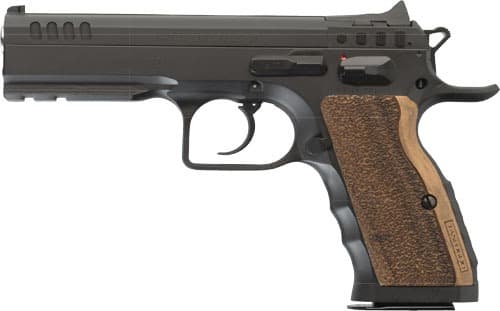 TANFOGLIO STOCK I 9MM 4.5" 17RD BLACK WOOD GRIPS<