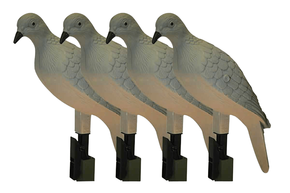 Mojo Outdoors HW9004 Clip On  Dove Species Natural Plastic 4 Per Pack