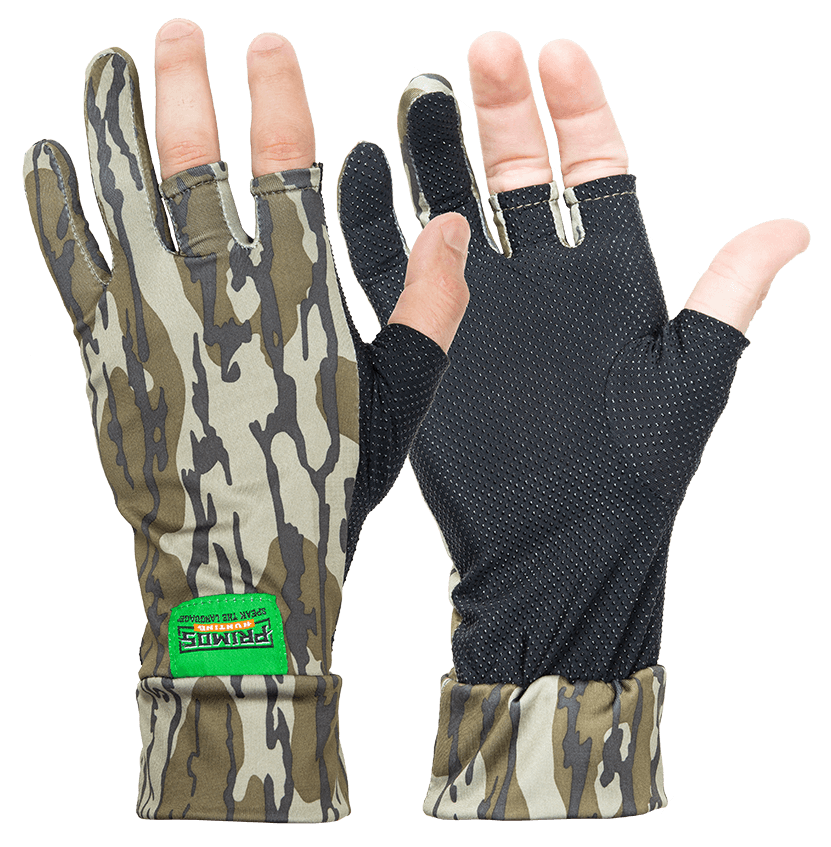 Primos PS6681 Stretch Fit  Mossy Oak Original BottomLand Fingerless Neoprene OSFA