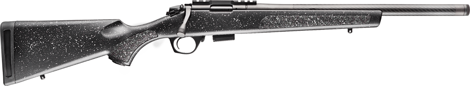 Bergara Rifles BMR002 BMR Carbon Fiber Full Size 22 LR 5+1/10+1 18" Matte Blued Carbon Fiber/Steel Threaded Barrel & Drilled & Tapped Steel Receiver, Fixed Black/Gray Speckled Synthetic Stock