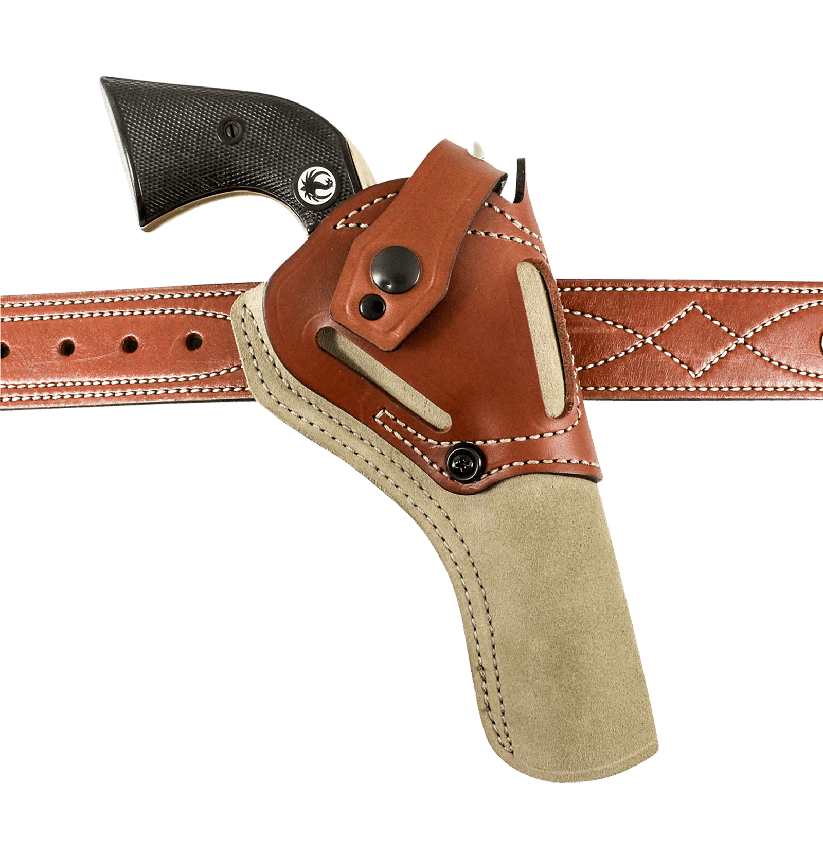 DeSantis Gunhide 189NJ3UZ0 Wild Hog  OWB Natural Leather Belt Fits Heritage Rough Rider 6.50 Ambidextrous