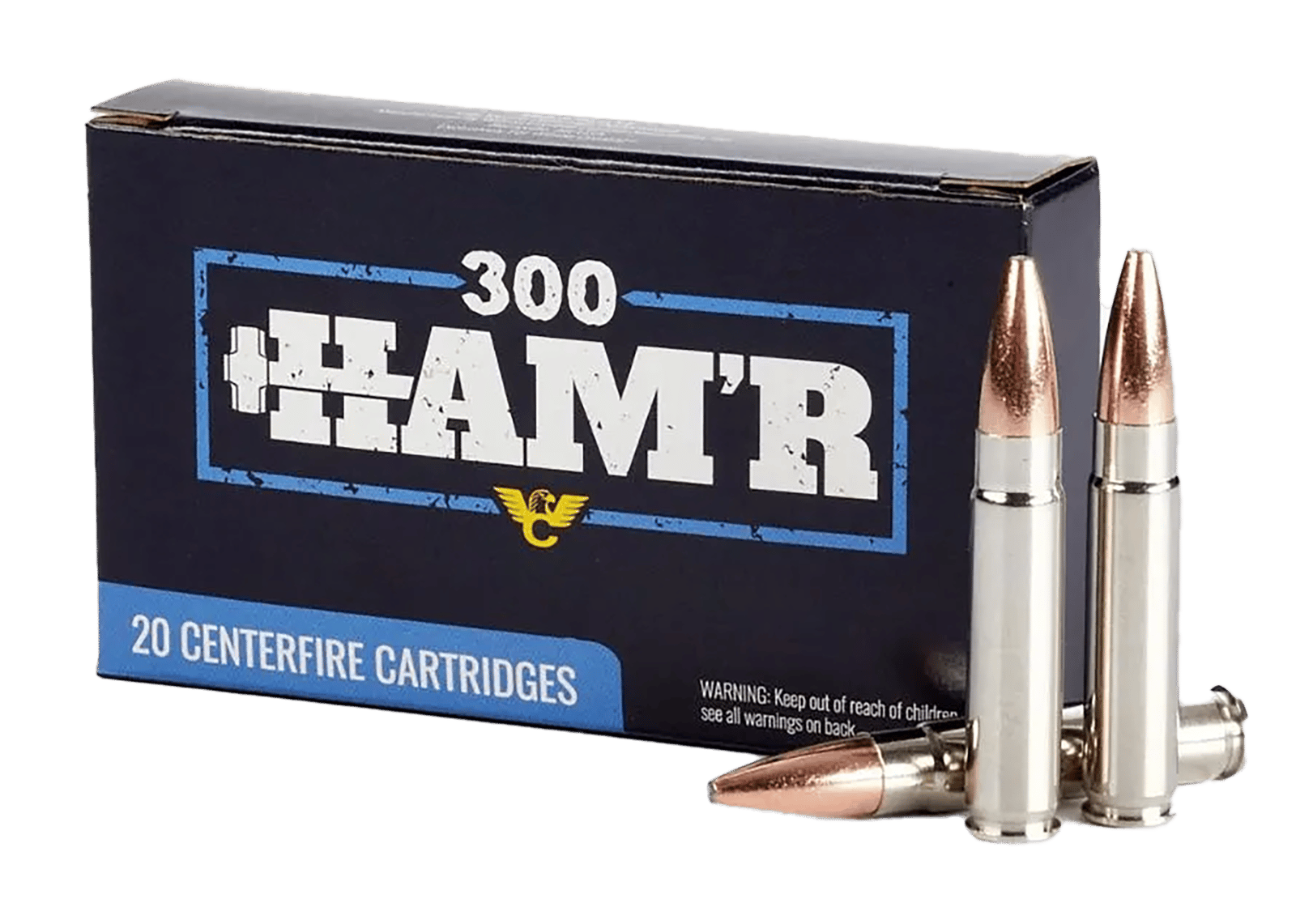 Wilson Combat A300HMR135HBN HAM'R Bonded 300 HAM'R 135 gr Speer HAM'R Bonded Nickel-Plated Brass 20 Bx/ 10 Case