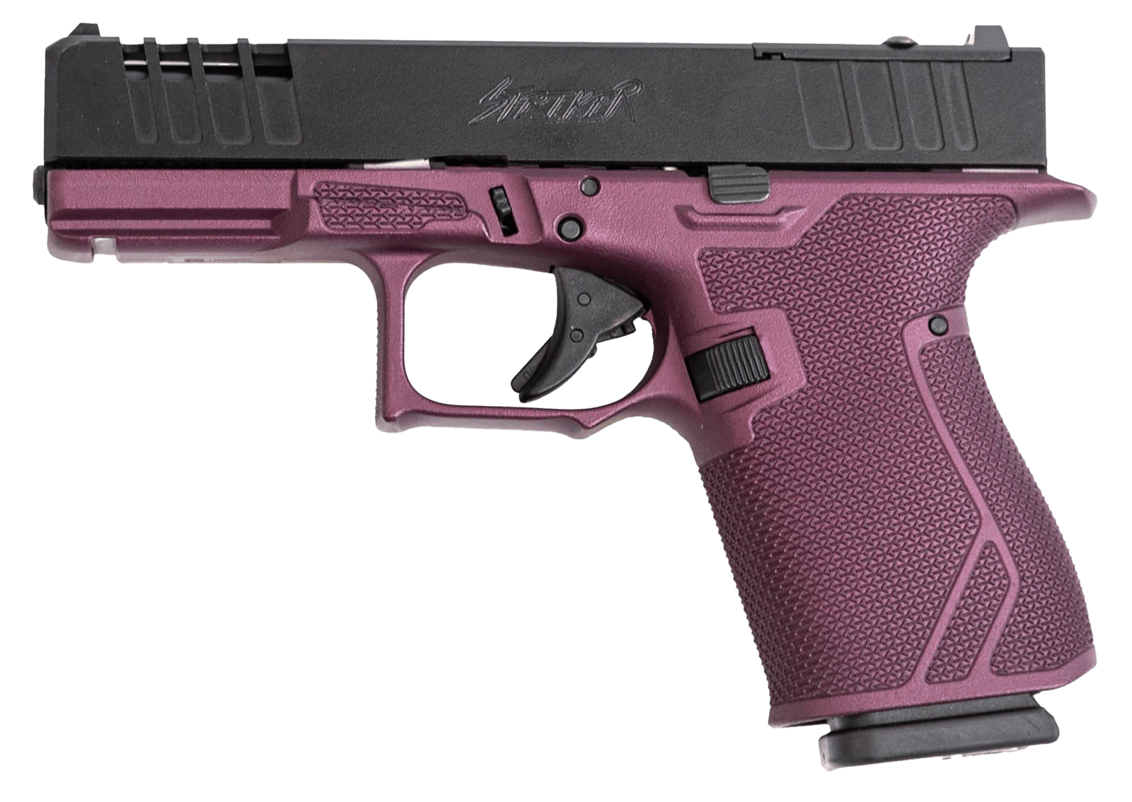 Great Lakes Firearms GL19CHY Striker  9mm 15+1 4" Front/Rear Serrations Cerakote Black Cherry